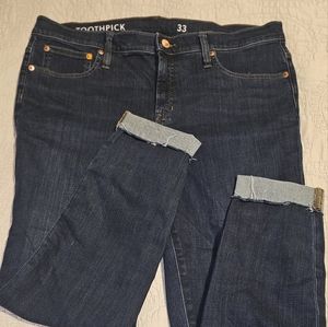 J Crew toothpick jeans. Size 16/33